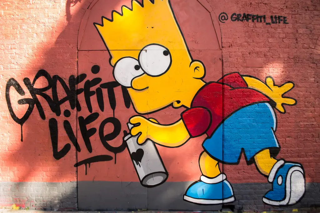 Graffitis de los Simpson | Arte con Graffiti