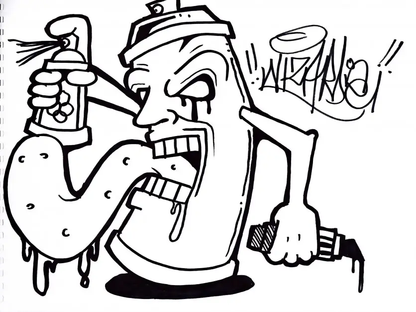 Featured image of post Dibujos Graffiti Para Colorear 24 p ginas animal kingdom edici n en ingl s libro de colorear antiestr s para ni os adultos graffiti pintura libro de dibujo art