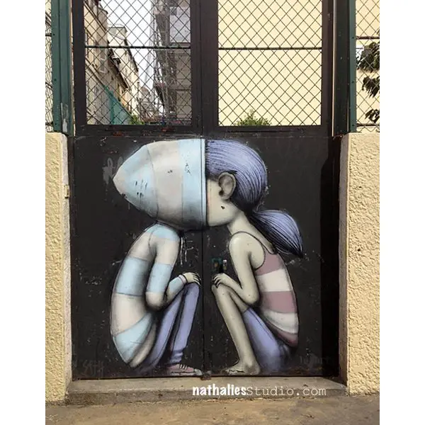 graffitis romanticos - puerta