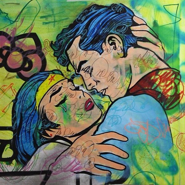 graffitis romanticos - superheroes