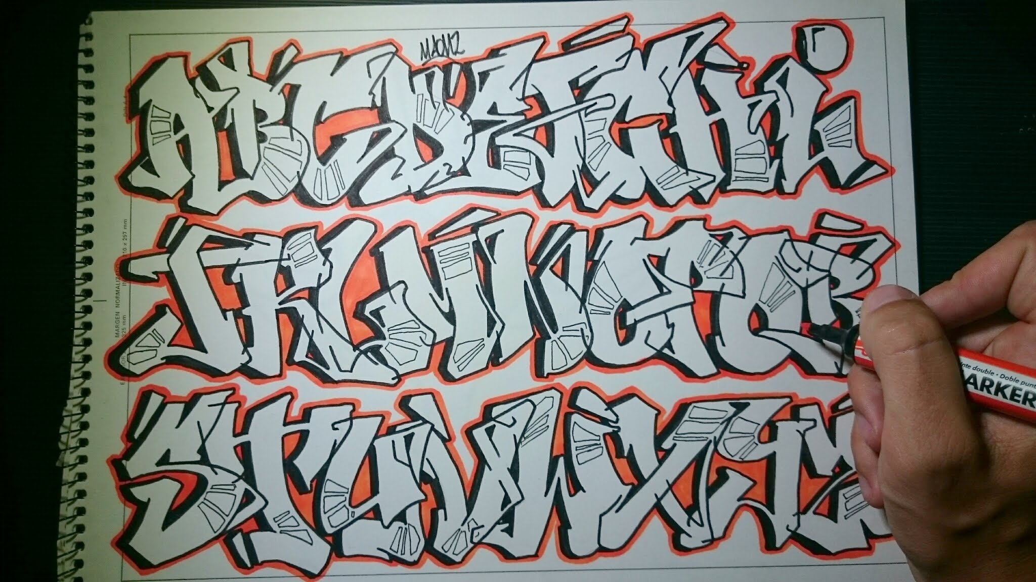 Letras De Graffitis Faciles De Hacer - Abecedario en Graffiti