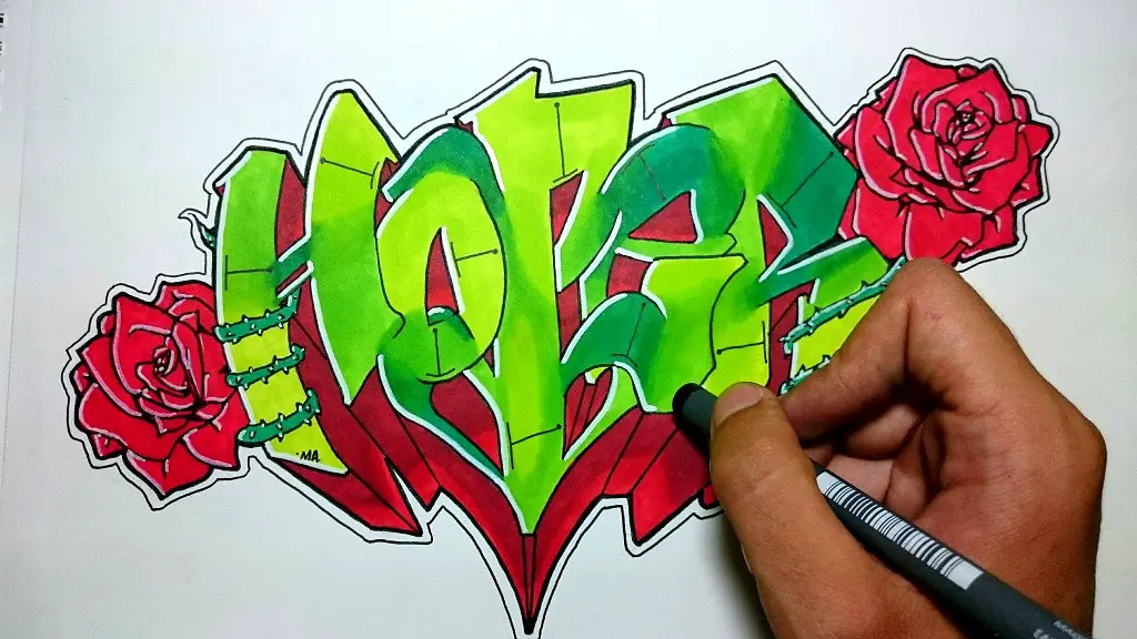 Graffitis de Rosas | Arte con Graffiti