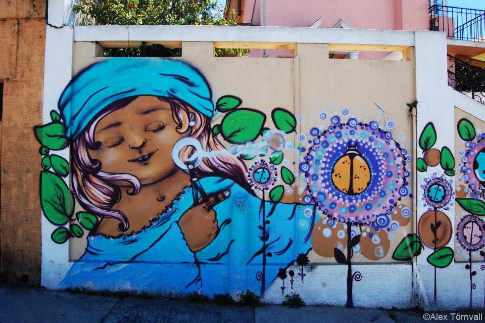 graffitis de Valparaiso - burbujas