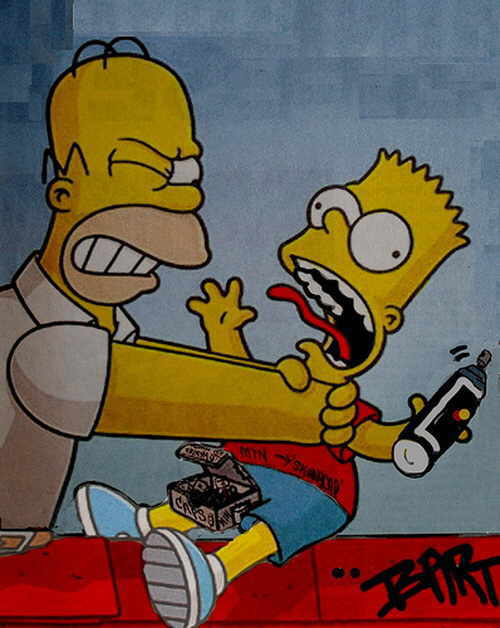 Graffitis de los Simpson- ahotcando