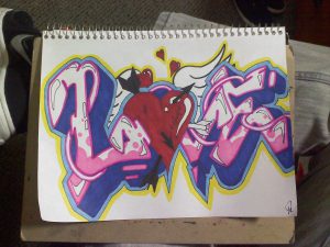 graffitis de love - cuaderno