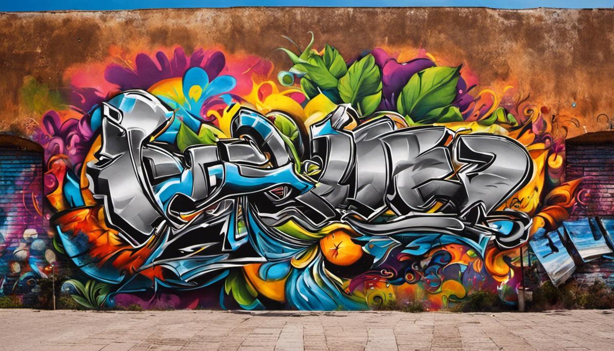 Imagen de graffitis callejeros en una pared